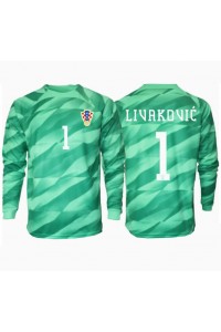 Fotbalové Dres Chorvatsko Dominik Livakovic #1 Brankářské Venkovní Oblečení ME 2024 Dlouhý Rukáv